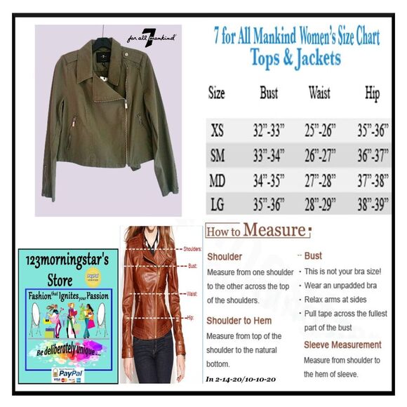 7 FOR ALL MANKIND NEW Grunge Khaki Asymmetric Epaulet Moto Jacket M - Picture 12 of 12